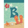 Magnolia Garden Flags Flip Flop Monogram B Polyester Garden Flag M030020